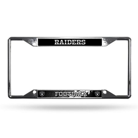 RICO INDUSTRIES Rico Industries 6734549965 NCAA Las Vegas Raiders License Plate Frame Chrome EZ View Raiders Nation 6734549965